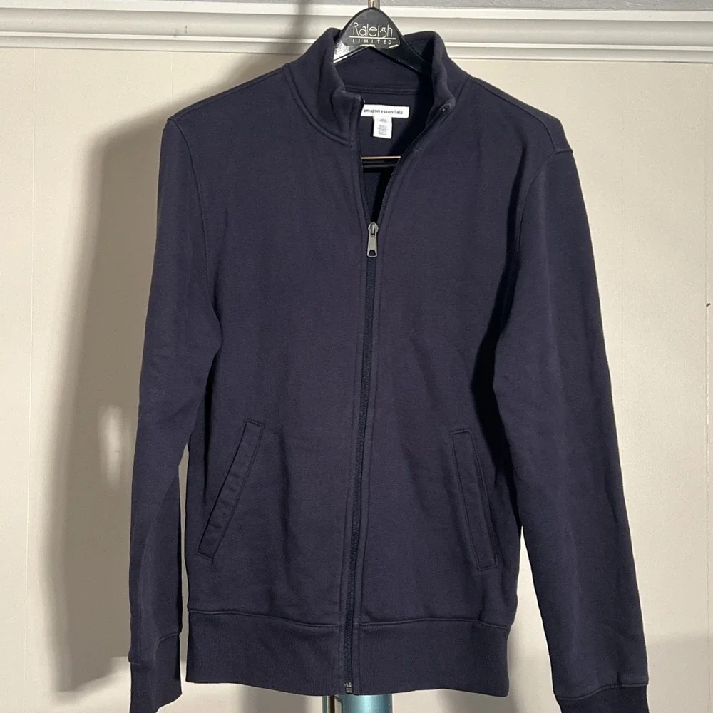 Amazon Basics Full Zipper Jacket Mens Small Black‎ Outdoor Thick